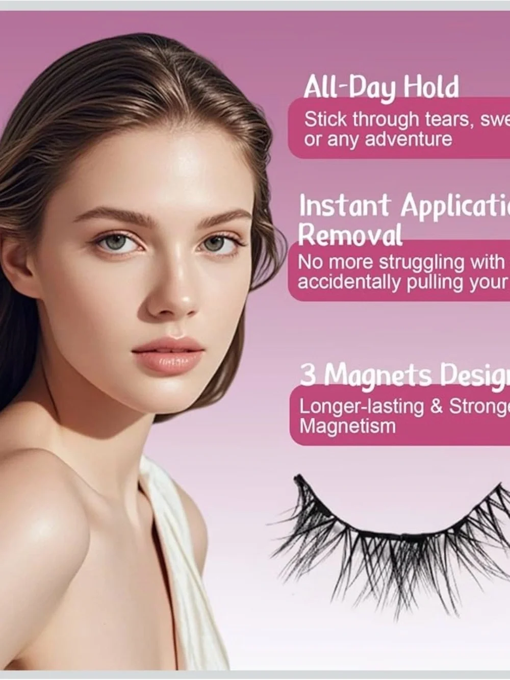Magnetic False Eyelashes - Black | All-Day Hold